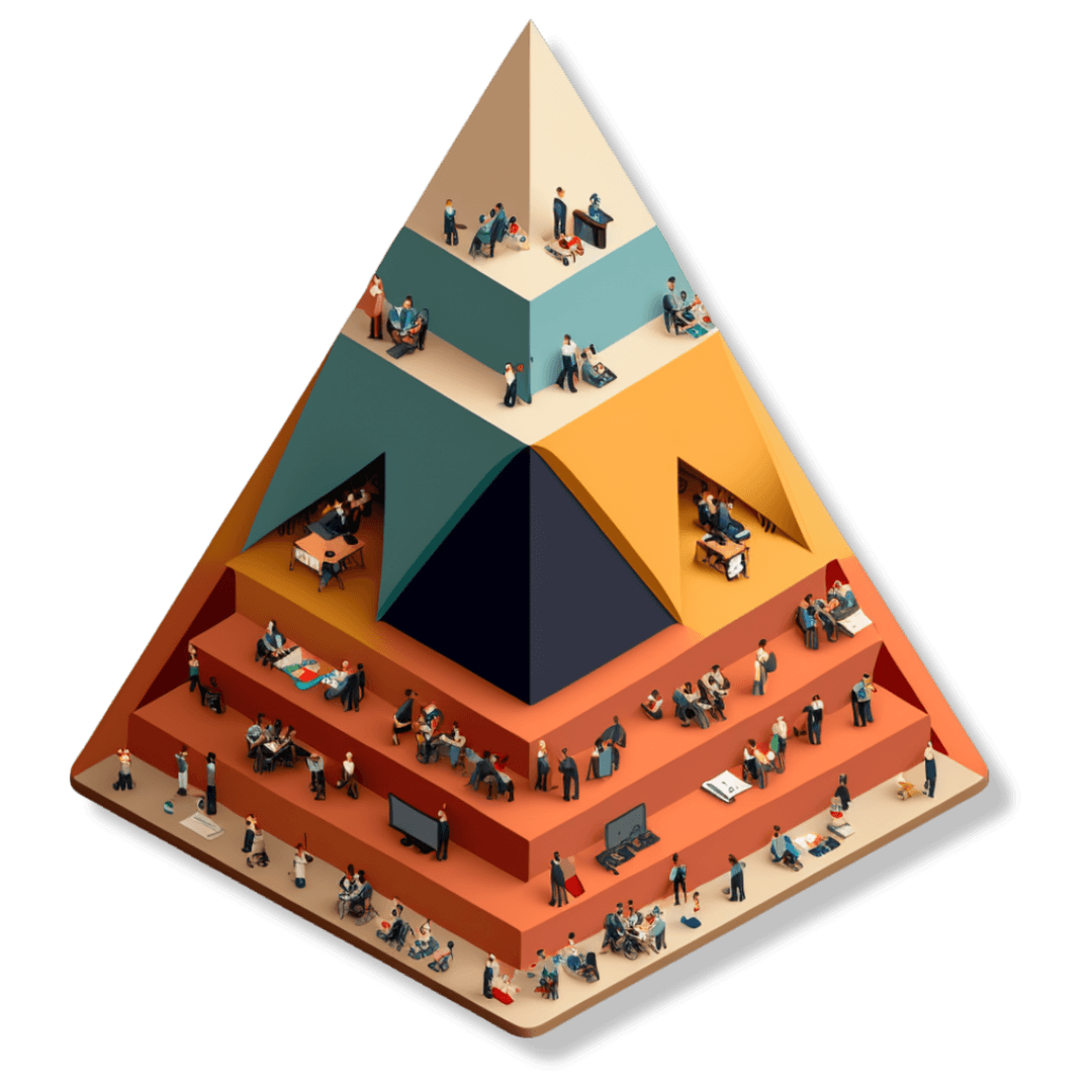 Illustration of a tech-enabled recruitment & sales support